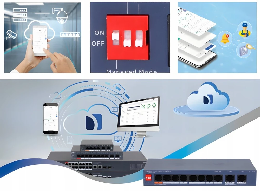Šakotuvas SWITCH POE CS4010-8ET2GT-60 8 PRIEVADŲ DAHUA