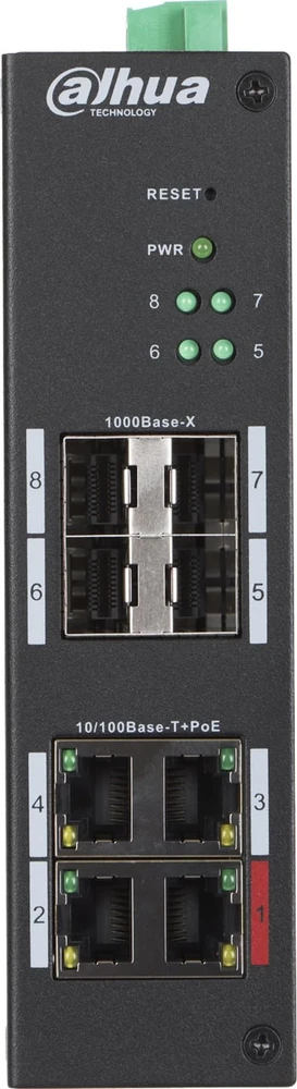 Šakotuvas SWITCH POE HS4408-4ET-96 4 PRIEVADŲ + 4 x SFP DAHUA