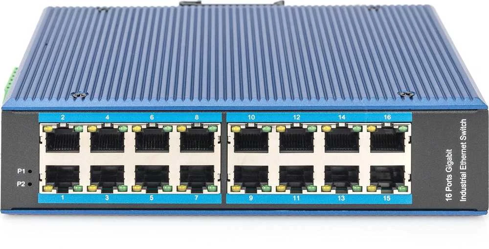 Šakotuvas DIGITUS 16 prievadų 10/100/1000 Mbps pramoninis komutatorius | Digitus