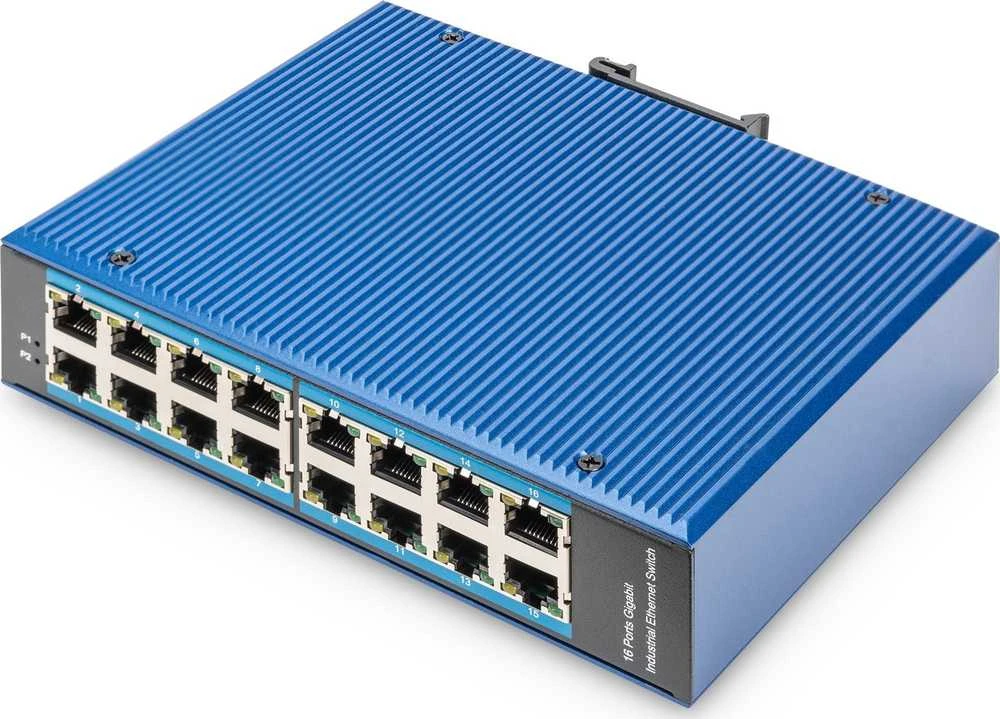 Šakotuvas DIGITUS 16 prievadų 10/100/1000 Mbps pramoninis komutatorius | Digitus