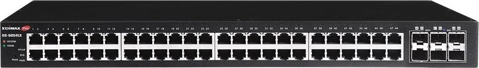 Šakotuvas EDIMAX 54 prievadų Gigabit Web Smart jungiklis su 6 SFP+ 10G prievadais