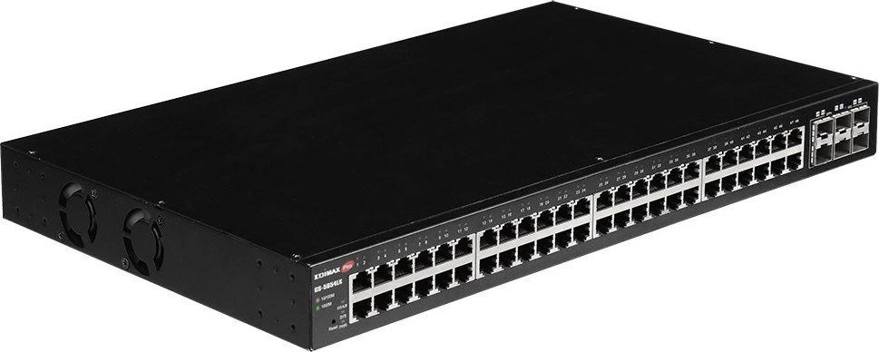 Šakotuvas EDIMAX 54 prievadų Gigabit Web Smart jungiklis su 6 SFP+ 10G prievadais
