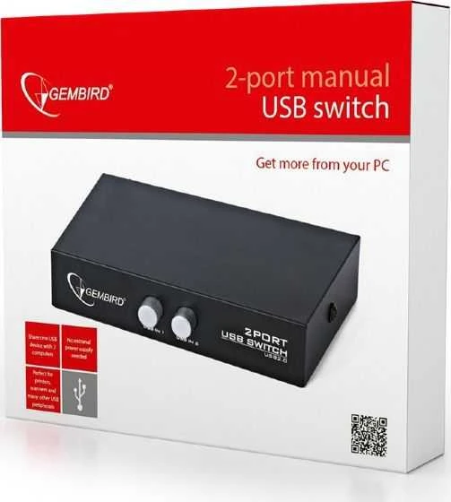 GEMBIRD DSU-21 Gembird Data switch vadovas USB 2 įrenginiams