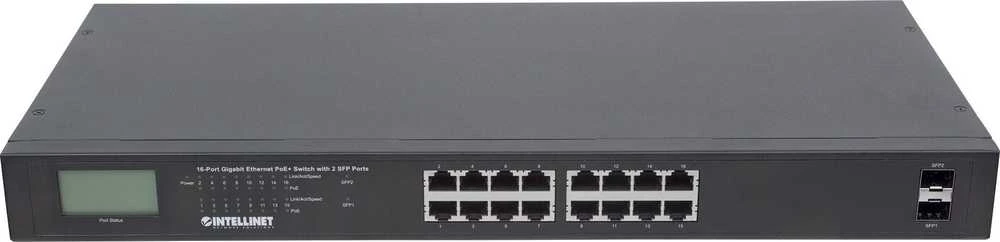 Šakotuvas Intellinet 561259 tinklo komutatorius Gigabit Ethernet (10/100/1000) Juoda Maitinimas per Eternetą (PoE)