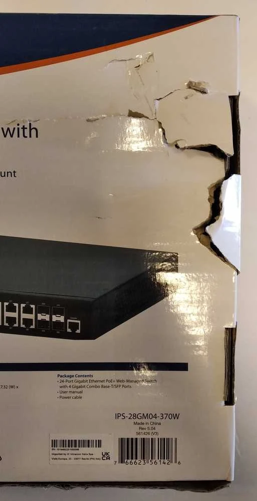 Šakotuvas „Intellinet 561426“ komutatorius su 24 RJ45 gigabito POE+ prievadais, 370 W, 4 mišrios SFP/RJ45 jungtys