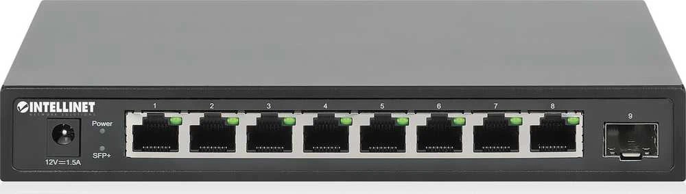 Šakotuvas INTELLINET 8 prievadų 2,5G komutatorius 8xRJ45 1xSFP+