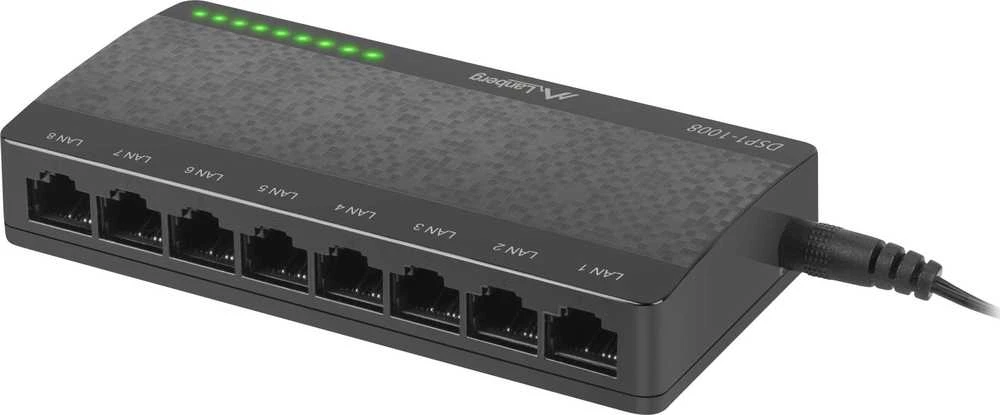 Šakotuvas LANBERG DSP1-1008 Switch DSP1-1008 8-Port 1GB/S Desktop