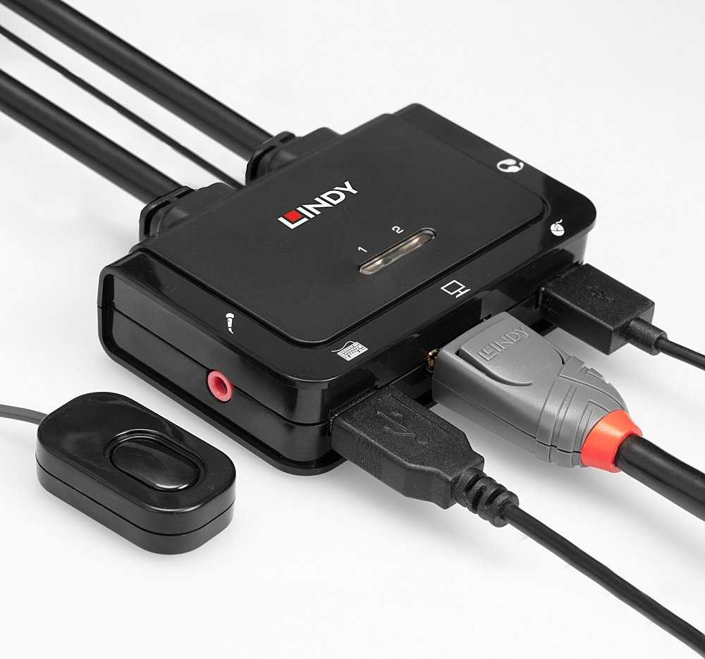 Lindy NET SWITCH KVM USB HDMI/42344 LINDY jungiklis
