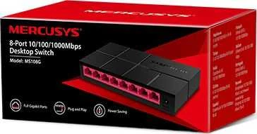 Šakotuvas „Mercusys“ 8 prievadų 10/100/1000 Mbps darbalaukio komutatorius