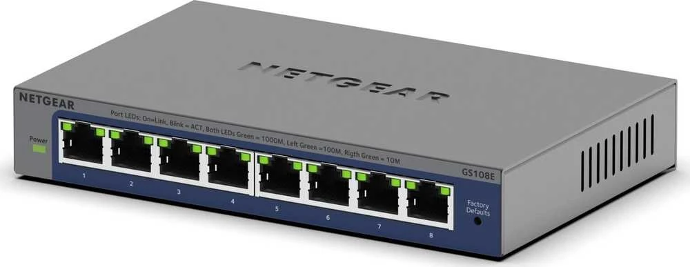 Šakotuvas Jungiklis NETGEAR GS108E-400EUS