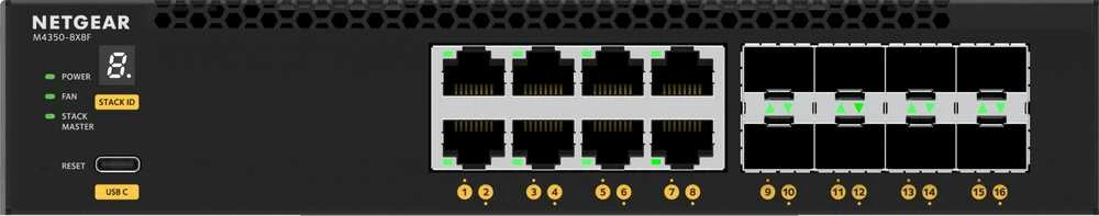 Šakotuvas Tinklo Įranga - NETGEAR Jungiklis XSM4316 16 Prievadų 10Gbps 530x330x140mm