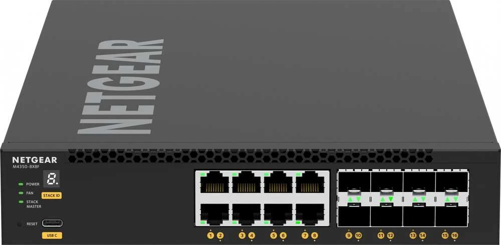 Šakotuvas Tinklo Įranga - NETGEAR Jungiklis XSM4316 16 Prievadų 10Gbps 530x330x140mm