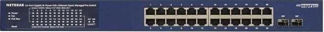 Šakotuvas NETGEAR 24 prievadų GE PoE+ Smart Managed Pro Switch GS724TP