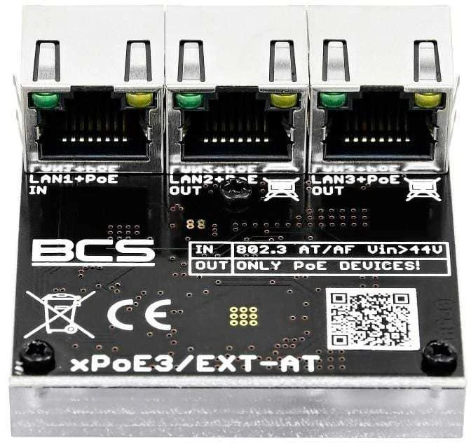 Šakotuvas POE komutatorius BCS POWER BCS-xPoE3/EXT-AT
