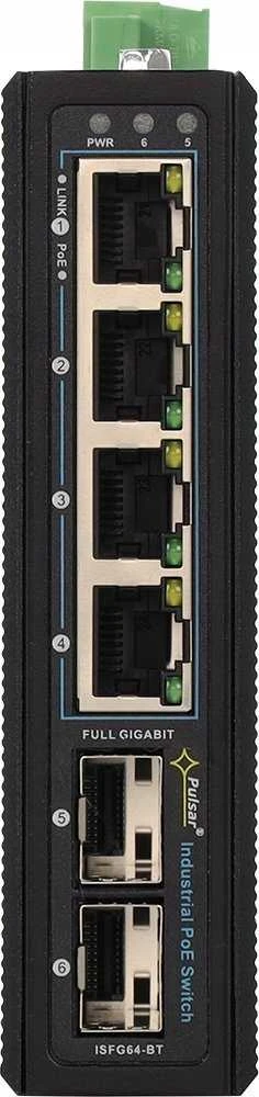 Šakotuvas Pulsar ISFG64 pramoninis komutatorius ISFG64 (4xPoE, 2xSFP)