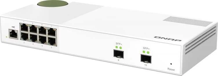 QNAP 8 prievadas 2,5 Gbps, 2 prievadas 10 Gbps SFP+ QSW-M2108-2S Žiniatinklio valdomas stalinis kompiuteris Maitinimo tipas Adapteriai