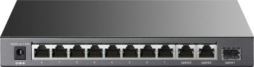 Šakotuvas TP-LINK | 8 prievadų 10/100 Mbps+3 prievadų Gigabit stalinio kompiuterio jungiklis su 8 prievadų PoE+ | TL-SL1311P | Nevaldomas | Darbalaukis | 60 mėn.