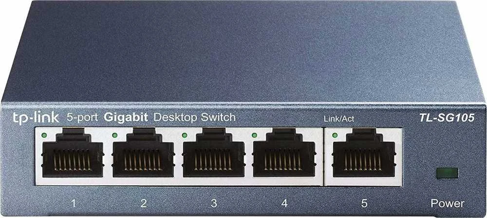 Šakotuvas Komutatorius TP-LINK, 5-port, metalinis korpusas, juodas / TL-SG105