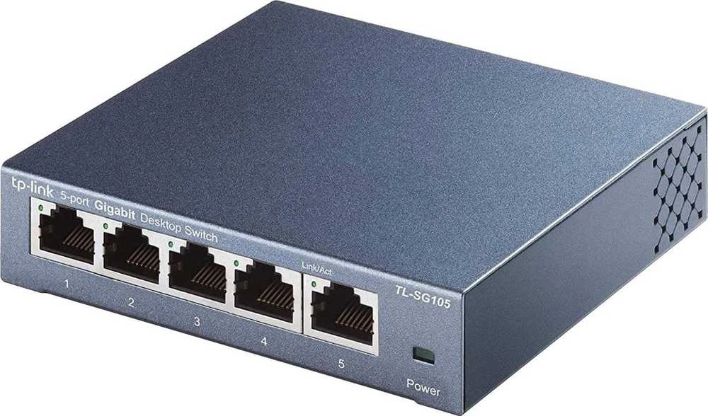 Šakotuvas Komutatorius TP-LINK, 5-port, metalinis korpusas, juodas / TL-SG105