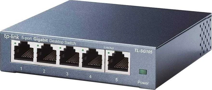 Šakotuvas Komutatorius TP-LINK, 5-port, metalinis korpusas, juodas / TL-SG105
