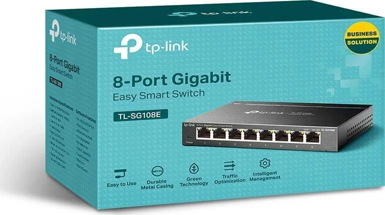 Šakotuvas SWITCH TL-SG108E 8 PRIEVADŲ TP-LINK