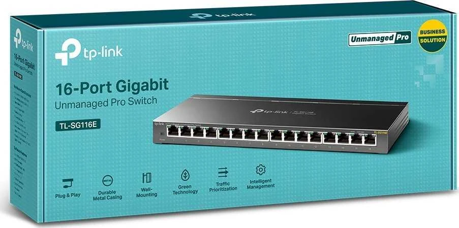 Šakotuvas SWITCH TL-SG116E 16 PRIEVADŲ TP-LINK