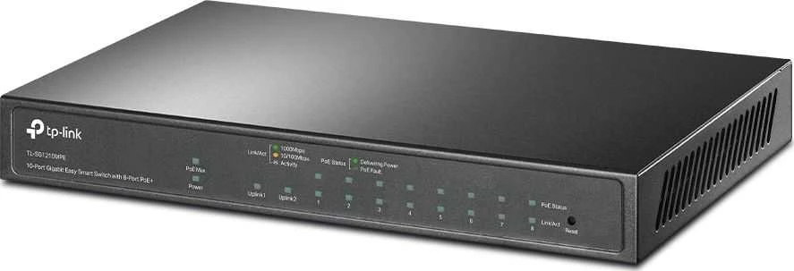 Šakotuvas TP-Link TL-SG1210MPE 10 prievadų gigabito „Easy Smart“ šakotukas su 8 prievadų „PoE+“