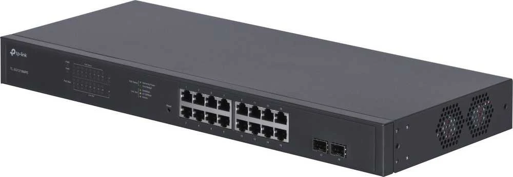Šakotuvas TP-LINK | Komutatorius | TL-SG1218MPE | Valdomas žiniatinklyje | Montuojamas į lentyną | Gigabito Ethernet (varinis) jungčių kiekis: 16 | SFP jungčių kiekis: 2 | PoE+ jungčių kiekis: 16 | 36 mėn.