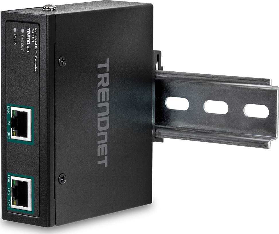 Jungiklis TRENDnet TRENDnet Industrial Gbit PoE+ plėstuvas 100m 802.3af/at