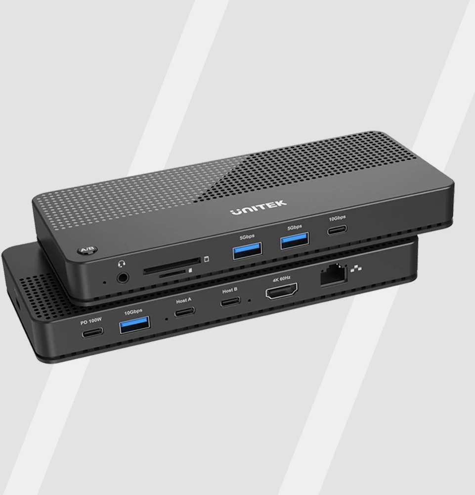 UNITEK D1077A KVM HUB USB-C KVM HDMI 2.0 PD 100W 11in1