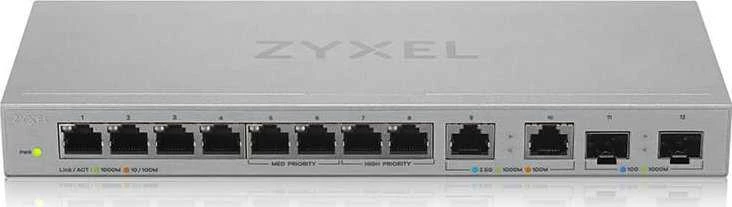 Šakotuvas Tinklo Komutatorius - Zyxel XGS1010-12 Ne-valdomas Gigabit Ethernet (10/100/1000) Pilka