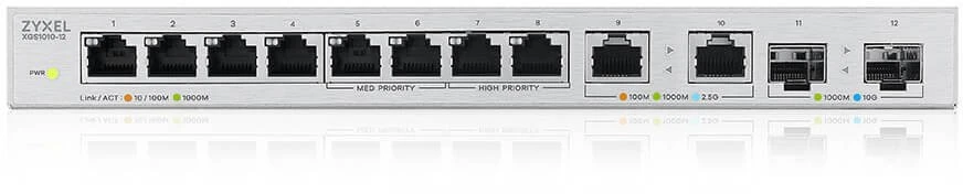 Šakotuvas Tinklo Komutatorius - Zyxel XGS1010-12 Ne-valdomas Gigabit Ethernet (10/100/1000) Pilka