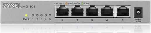 Šakotuvas TP-Link ZYXEL MG-105 5 PORTS DESKTOP 2,5G MULTIGIG UNMANAGED DESKTOP SWITCH
