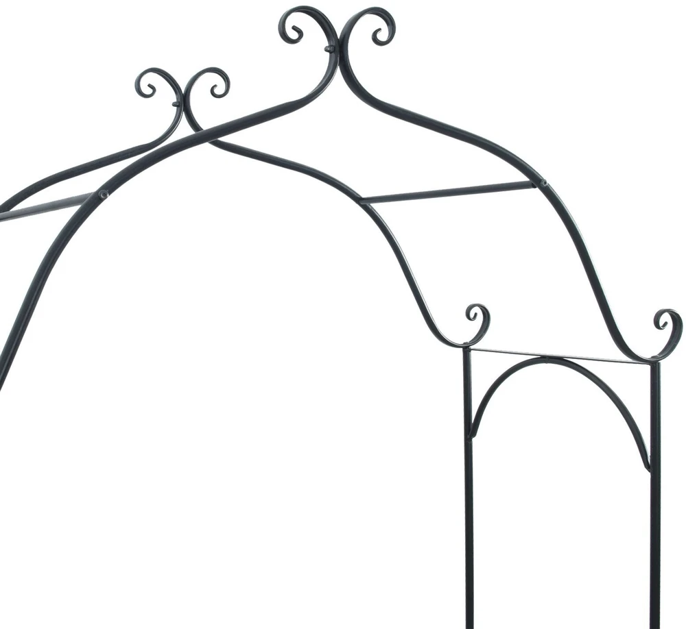 Sodo suolas Juoda 121 x 48 x 200 cm Plienas