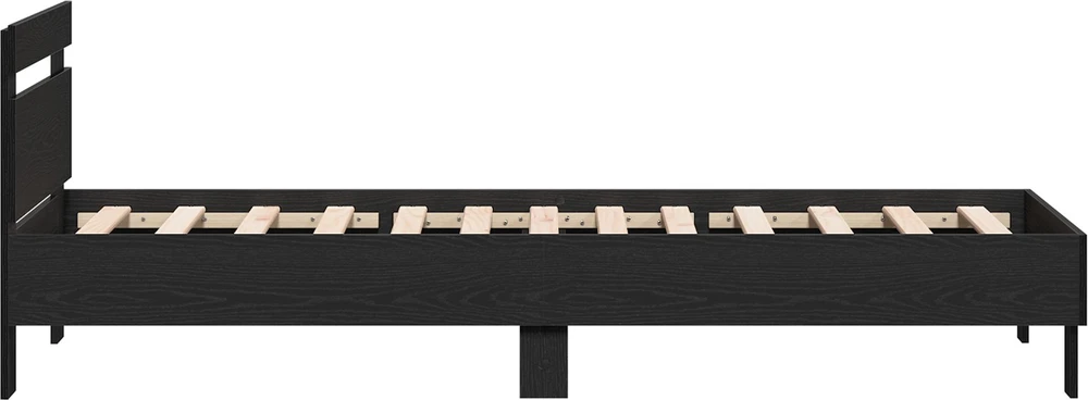 Lova Lovos rėmas Juodas ąžuolas 203 x 95 x 70 cm Apdirbta mediena