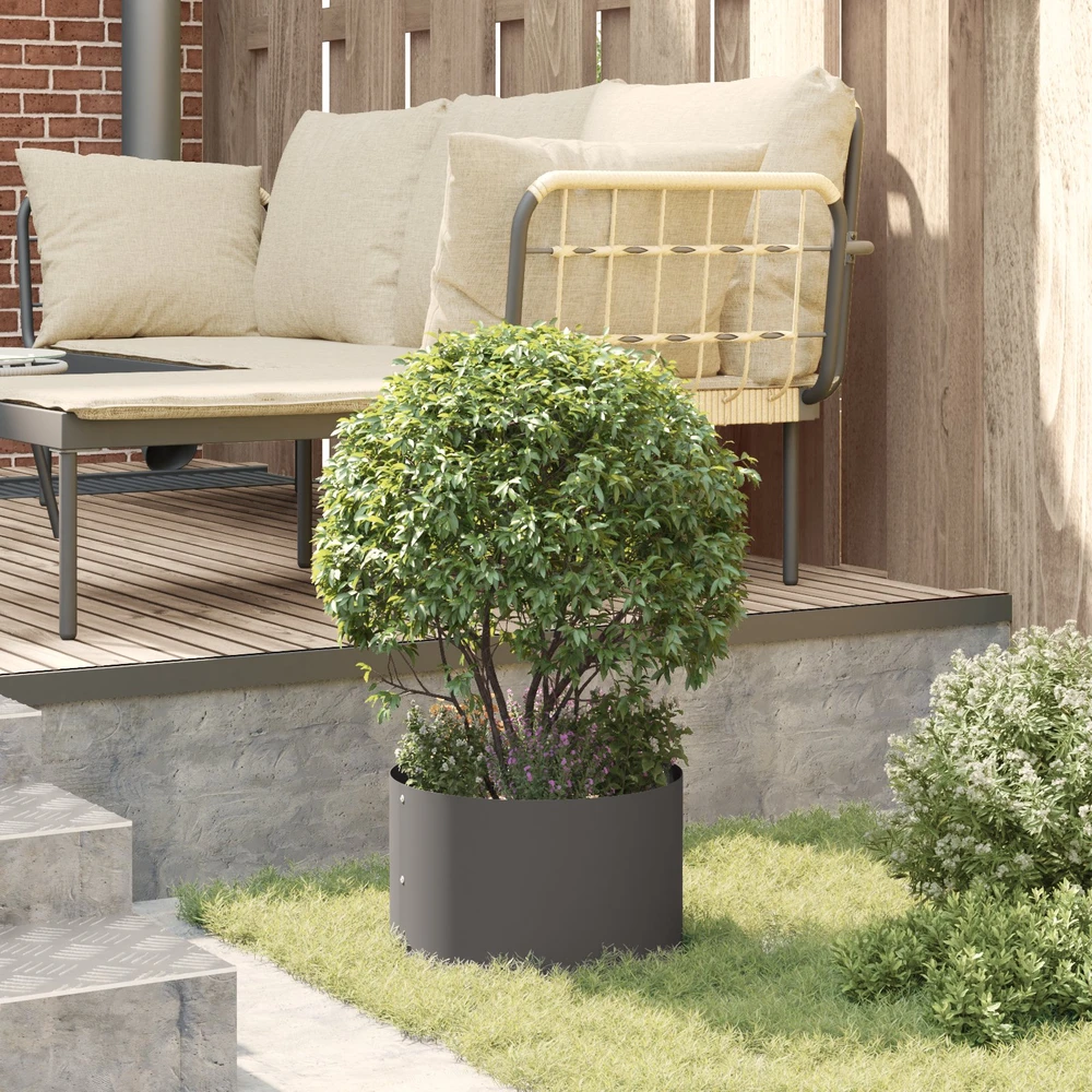 Vazonų žiedas Juoda 30 x 30 x 20 cm Šaltai valcuotas plienas