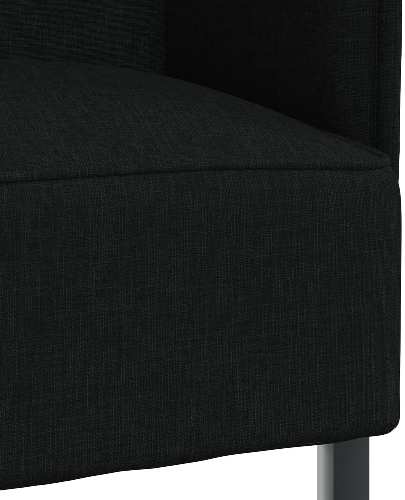 Aukštos nugaros sofa 101cm Juoda audinys