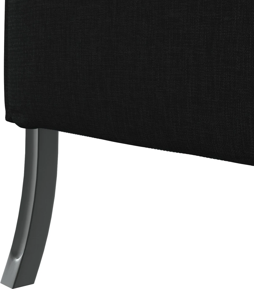 Aukštos nugaros sofa 101cm Juoda audinys
