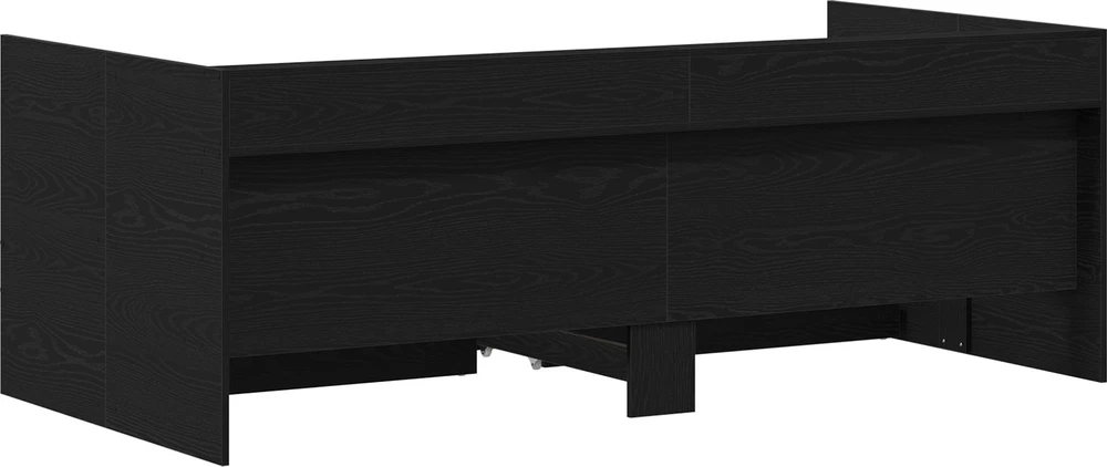 Dienos lova Juodas ąžuolas 75 x 190 cm Apdirbta mediena
