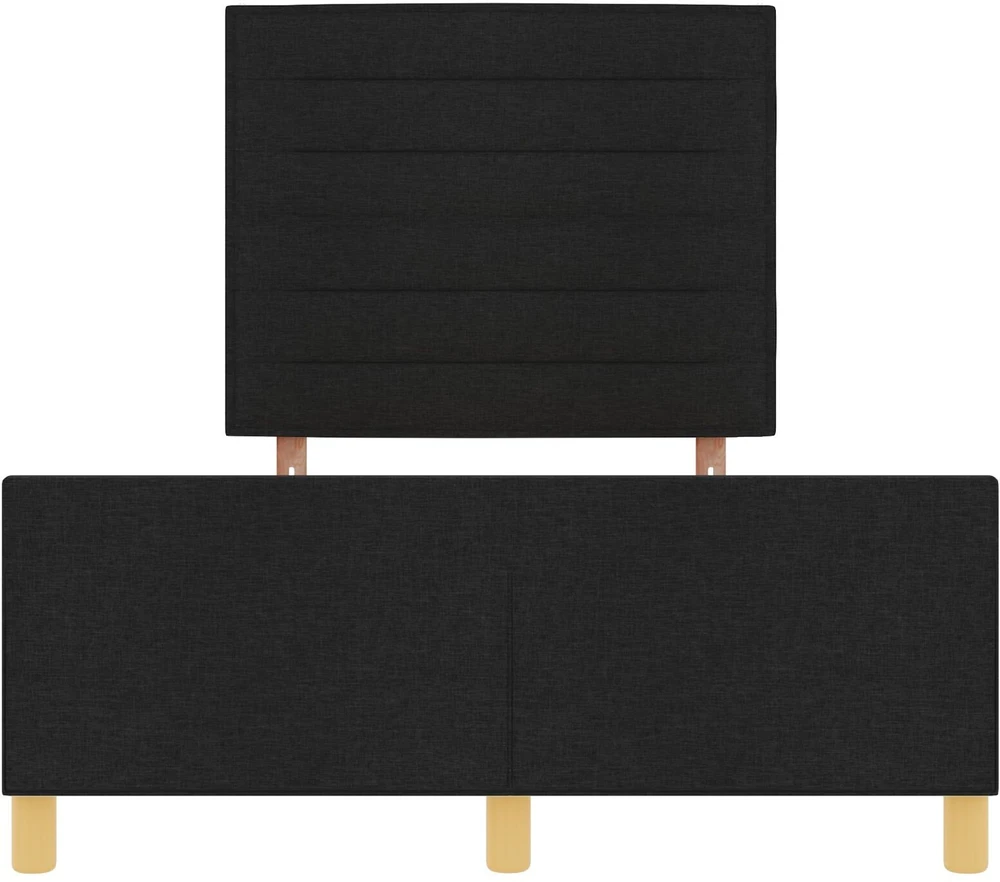 Lovos rėmas su galvūgalio Juoda 120 x 200 cm audinys