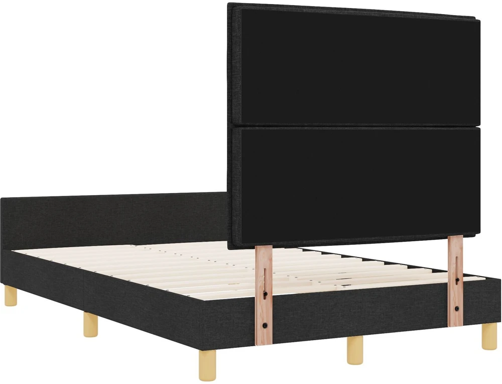 Lovos rėmas su galvūgalio Juoda 120 x 200 cm audinys