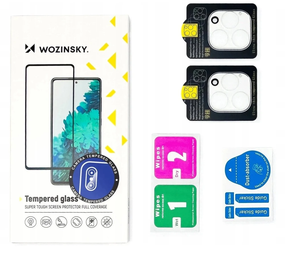Juodas Wozinsky Full Camera Glass skirtas Samsung Galaxy Z Flip 7, Set of 2
