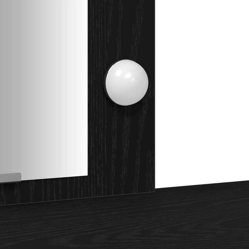 Makiažo stalas Juoda 102 x 33 x 135 cm Apdirbta mediena