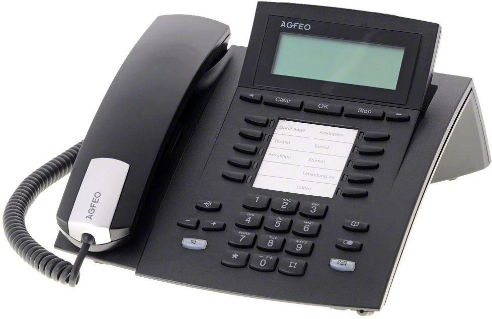 Agfeo Juodas fiksuotojo ryšio telefonas