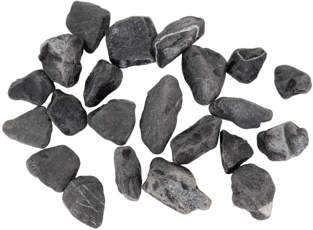Juodi skaldyti akmenys akvariumams ir terariumams 20-30 mm 10 kg/PAK.