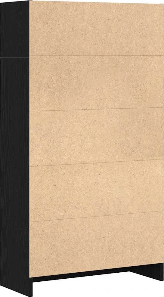 Knygų lentyna, juodo ąžuolo spalvos, 60x24x109 cm, inžinerinė mediena