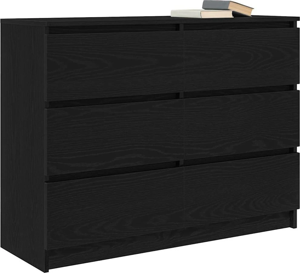 indauja juodas ąžuolas 100x35x76 cm inžinerinė mediena