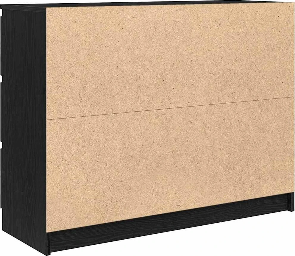 indauja juodas ąžuolas 100x35x76 cm inžinerinė mediena