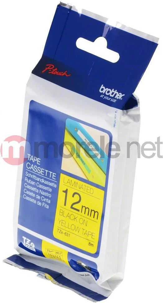 Brother Brolis Brolis tasma TZE-631 (juodas ant geltono)