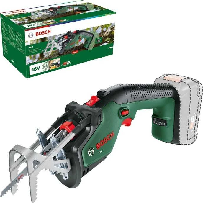 Bosch genėjimo pjūklas KEO 18 LI be akumuliatoriaus ir kroviklio